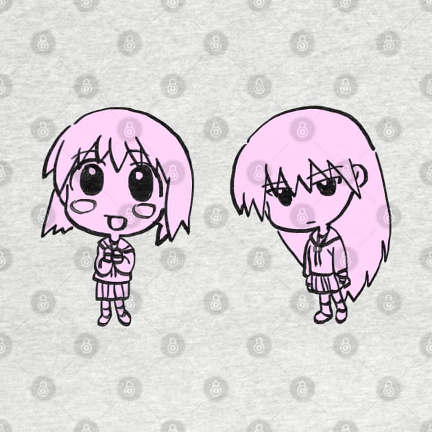 I draw chibi kaorin and sakaki / azumanga daioh by mudwizard